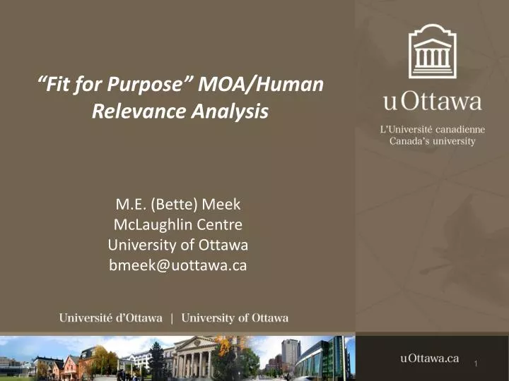 fit for purpose moa human relevance analysis