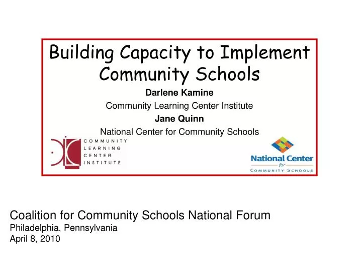 coalition for community schools national forum philadelphia pennsylvania april 8 2010