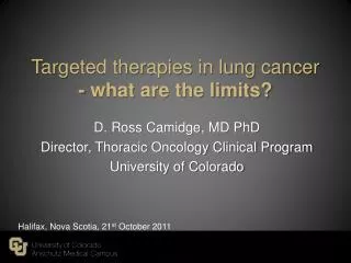 Targeted therapies in lung cancer - what are the limits?