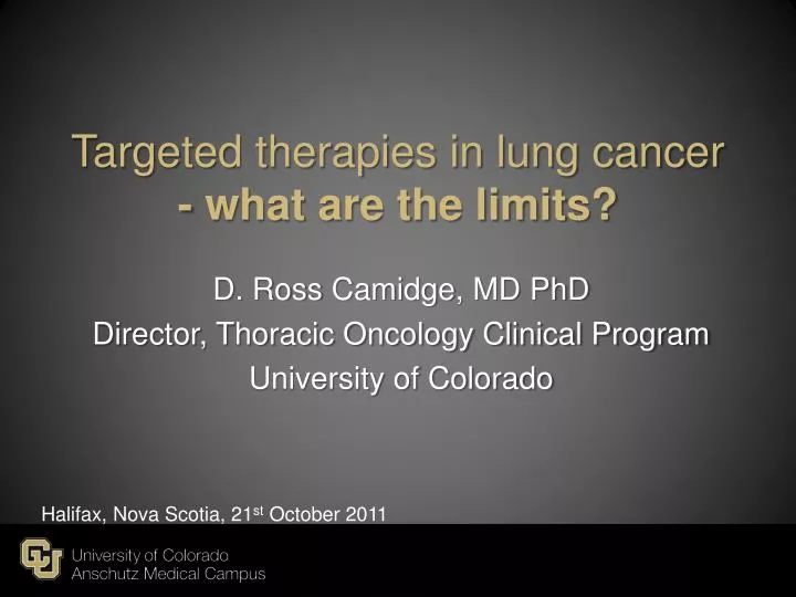 targeted therapies in lung cancer what are the limits