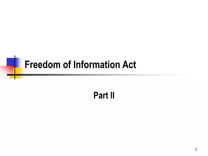 freedom of information act