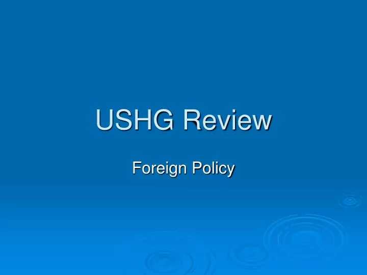 ushg review