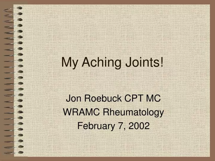 my aching joints