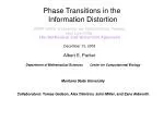 Phase Transitions in the Information Distortion - slide 1