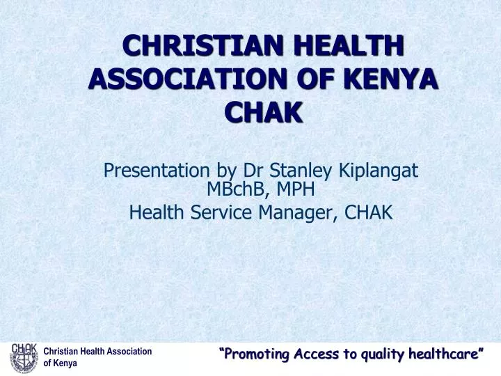 christian health association of kenya chak