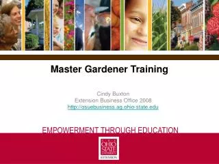 Master Gardener Training