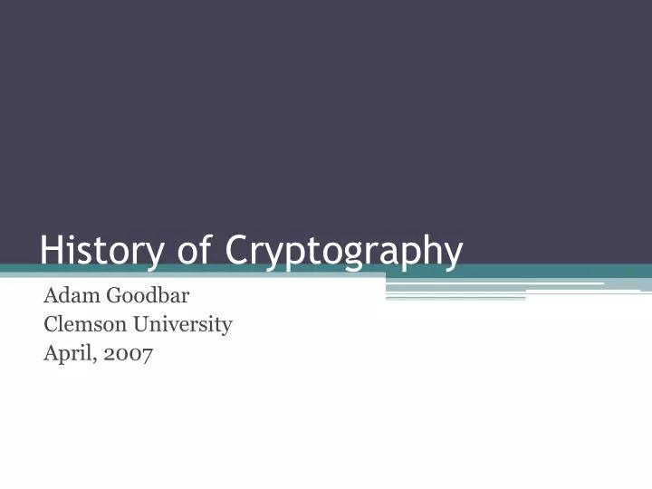history of cryptography