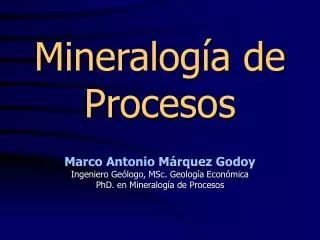 Mineralogía de Procesos