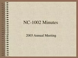 NC-1002 Minutes
