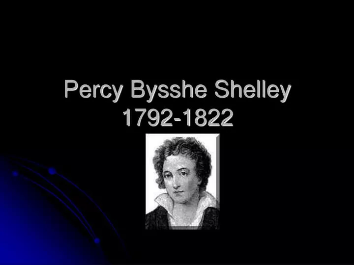 percy bysshe shelley 1792 1822