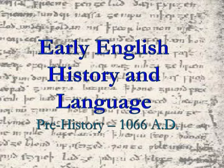 early english history and language