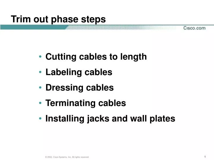 trim out phase steps