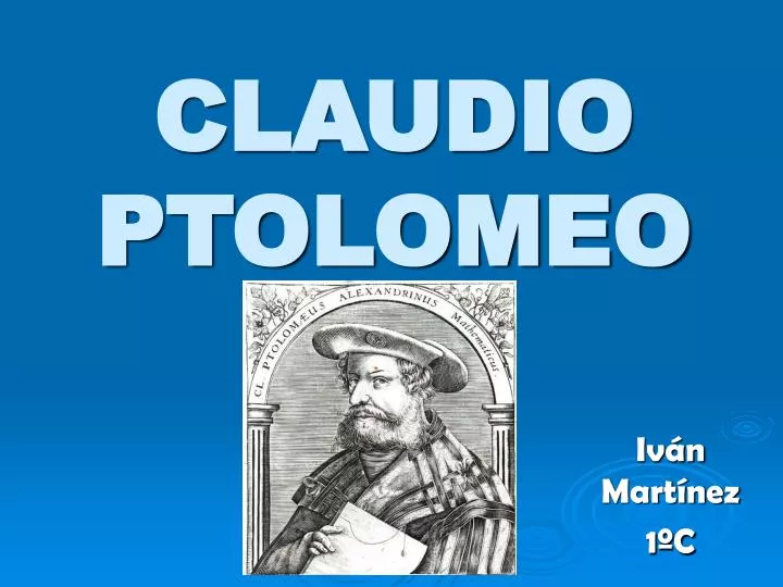 claudio ptolomeo