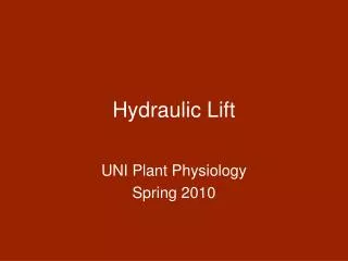 Hydraulic Lift