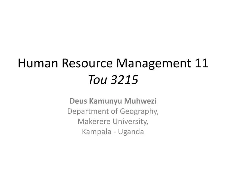 human resource management 11 tou 3215