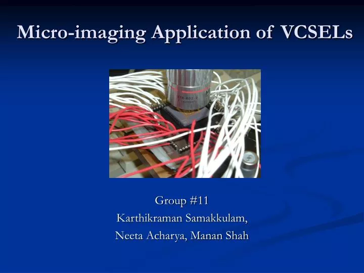 micro imaging application of vcsels