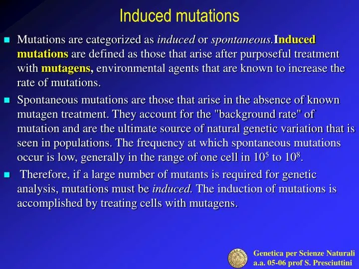 induced mutations