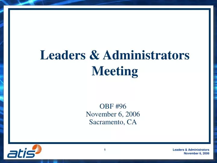 leaders administrators meeting