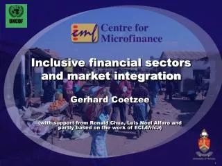 Inclusive financial sectors and market integration
