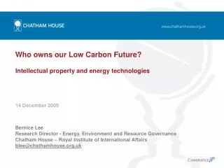 Who owns our Low Carbon Future?