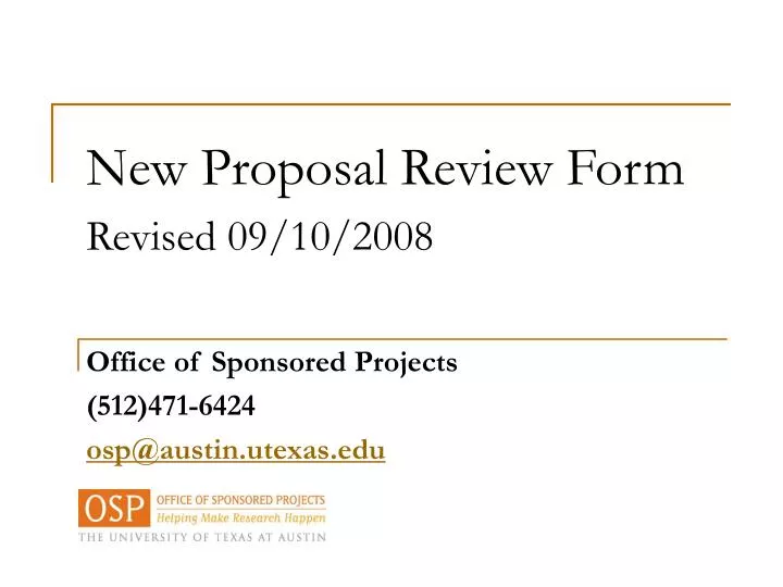 new proposal review form revised 09 10 2008