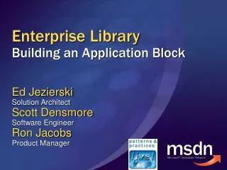Enterprise Library Building an Application Block