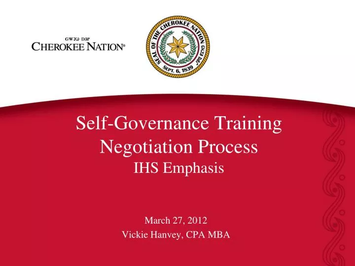 self governance training negotiation process ihs emphasis