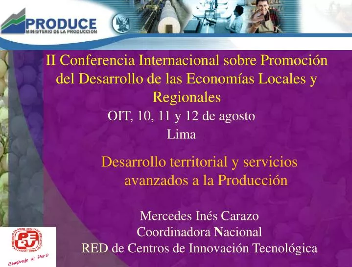 ii conferencia internacional sobre promoci n del desarrollo de las econom as locales y regionales