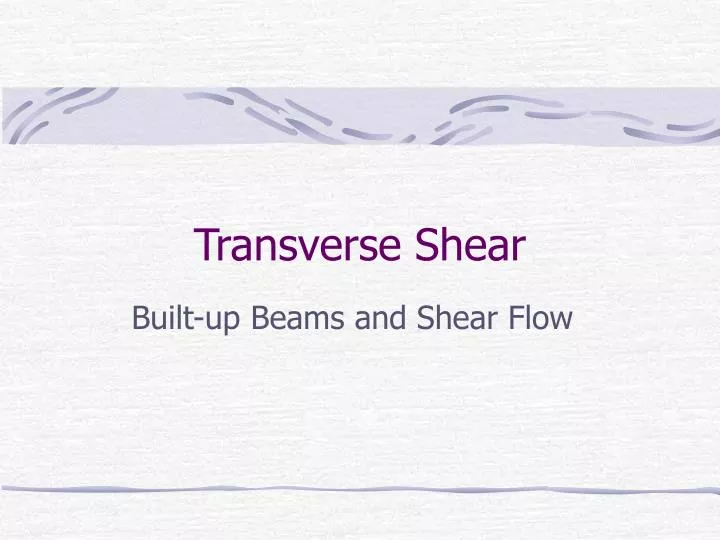 transverse shear