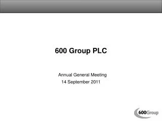 600 Group PLC