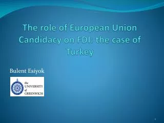 The role of European Union Candidacy on FDI: the case of Turkey