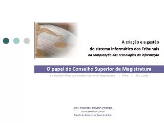 a cria o e a gest o do sistema inform tico dos tribunais na computa o das tecnologias da informa o