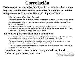 correlaci n