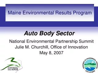 Maine Environmental Results Program