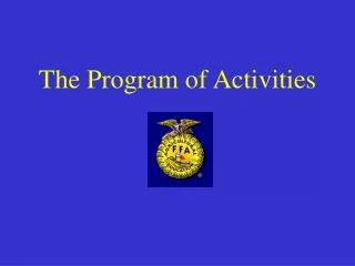 The Program of Activities