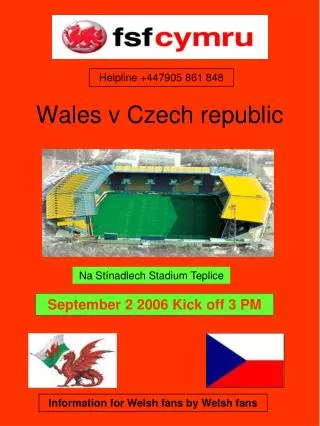 Wales v Czech republic