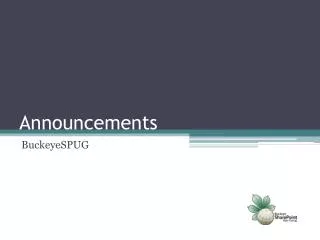 Announcements