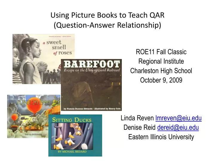 using picture books to teach qar question answer relationship