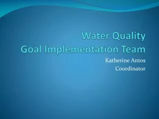 Water Quality Goal Implementation Team