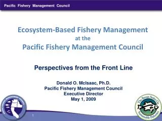 Ecosystem-Based Fishery Management at the Pacific Fishery Management Council
