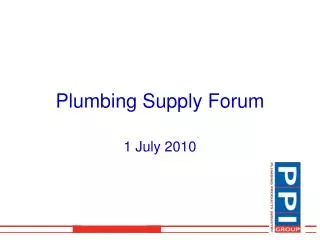 Plumbing Supply Forum