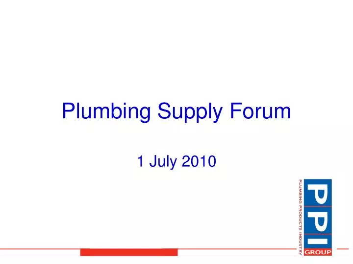 plumbing supply forum