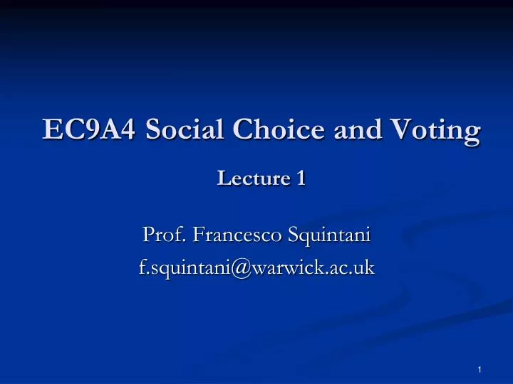 ec9a4 social choice and voting lecture 1