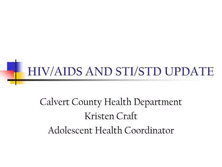 hiv aids and sti std update