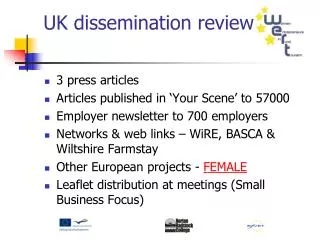 UK dissemination review