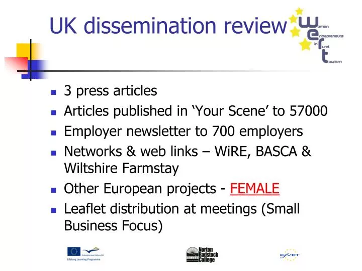 uk dissemination review