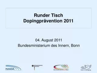 Runder Tisch Dopingprävention 2011