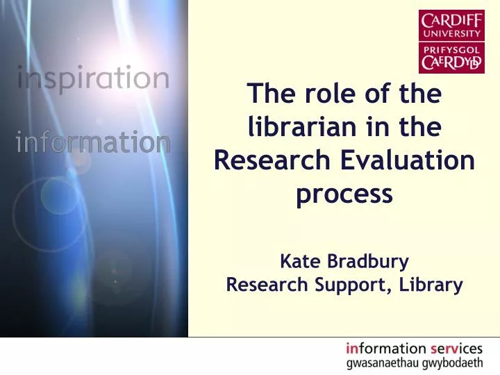 the role of the librarian in the research evaluation process