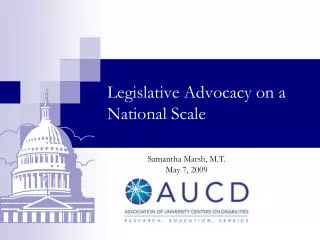 Legislative Advocacy on a National Scale