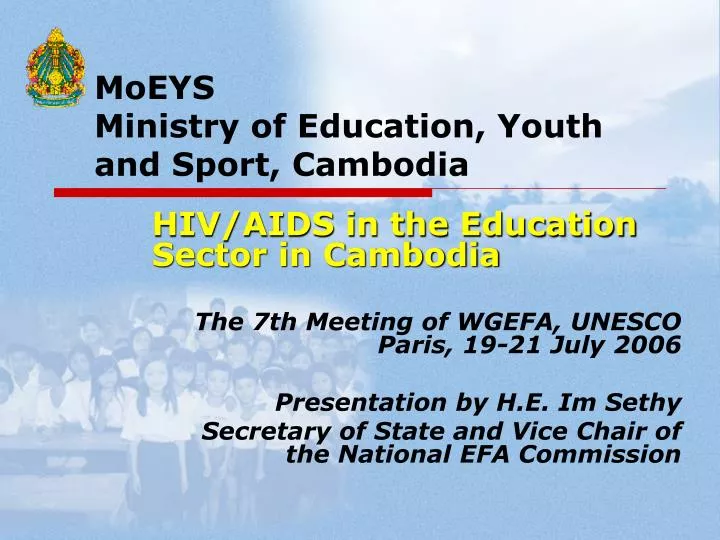 moeys ministry of education youth and sport cambodia